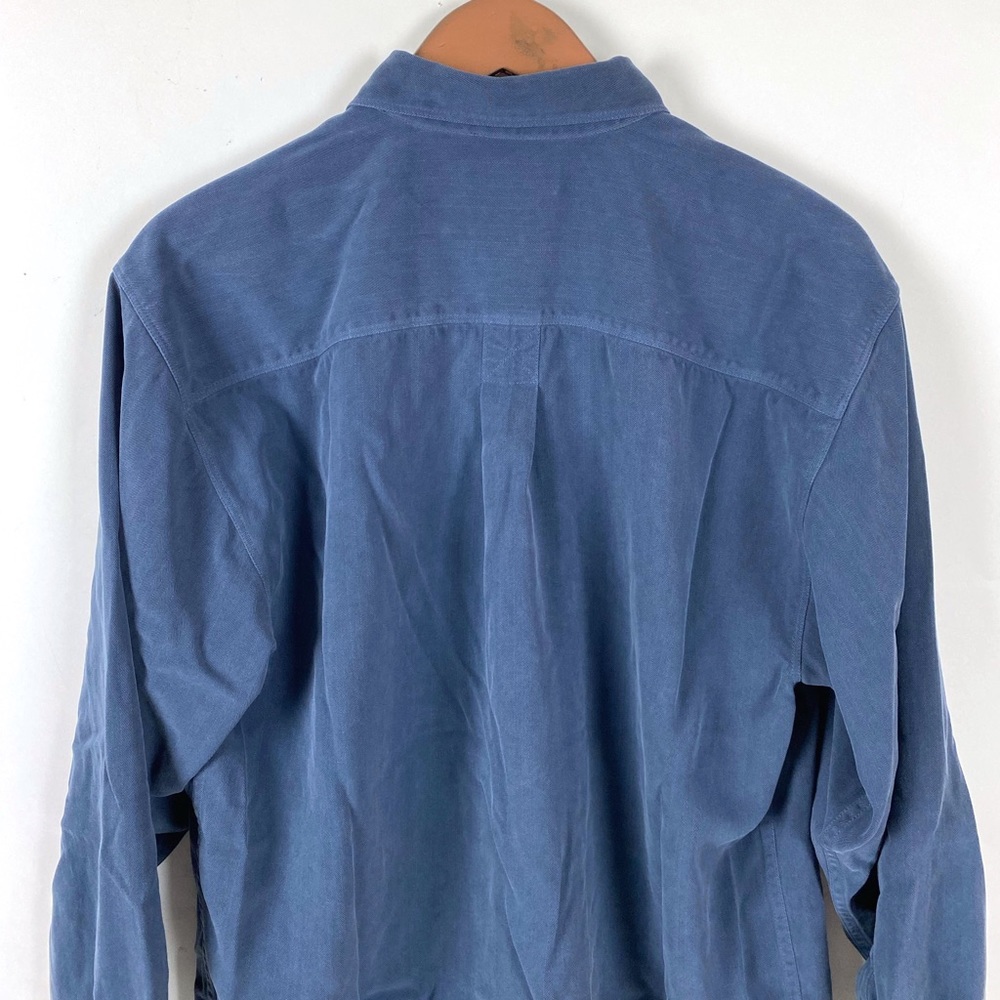 Tommy Bahama Men’s Button Down Shirt Navy Blue Medium Vintage - Picture 6 of 9